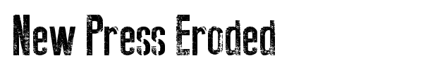 New Press Eroded font preview
